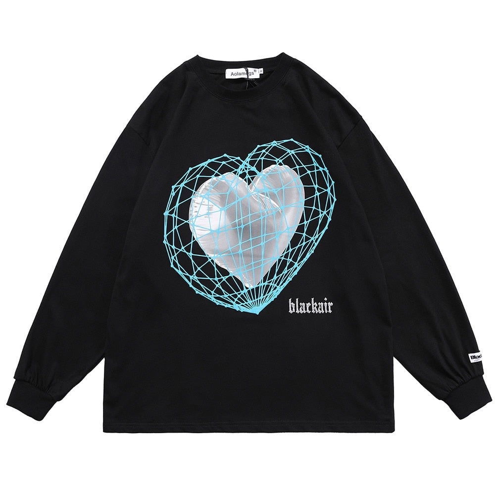 "3D Heart" Men Women Unisex Streetwear Sweater Daulet Apparel
