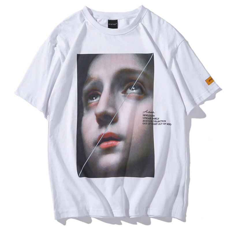 "Rain Drops" Unisex Men Women Streetwear Graphic T-Shirt Daulet Apparel