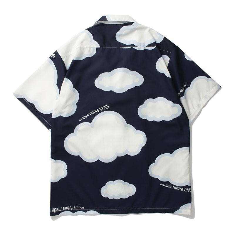 "Big Clouds" Unisex Men Women Streetwear Graphic Shirt Daulet Apparel