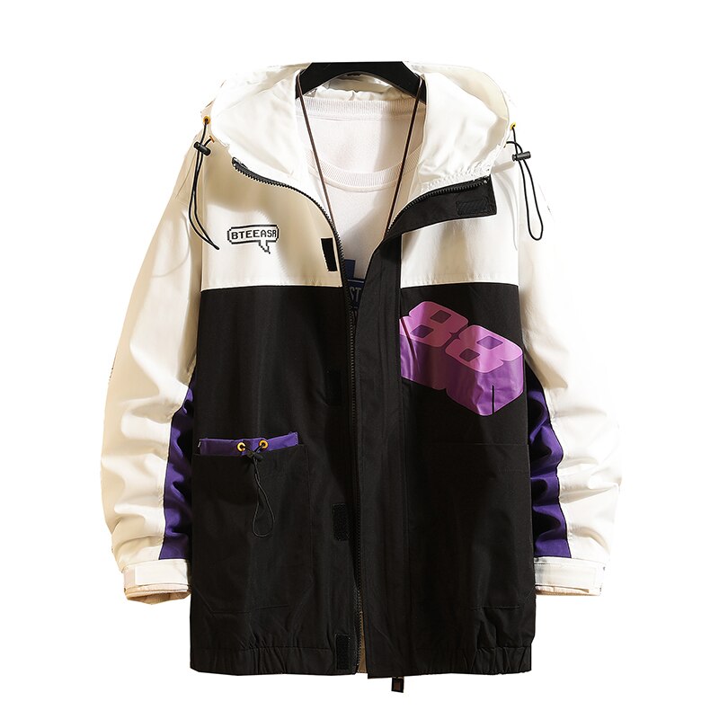 "Purple Ranger" Unisex Men Women Streetwear Windbreaker Jacket Daulet Apparel