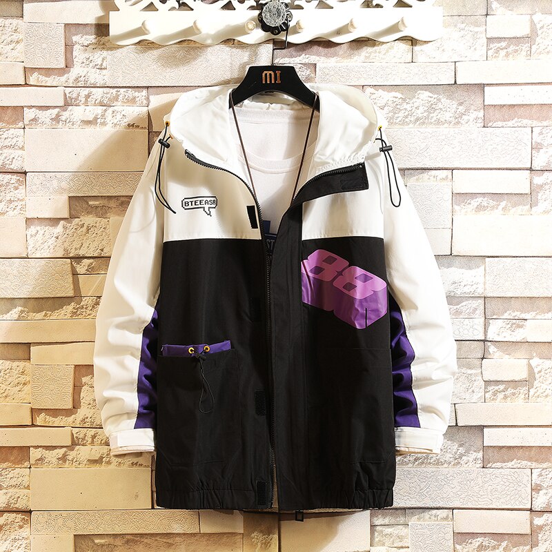 "Purple Ranger" Unisex Men Women Streetwear Windbreaker Jacket Daulet Apparel