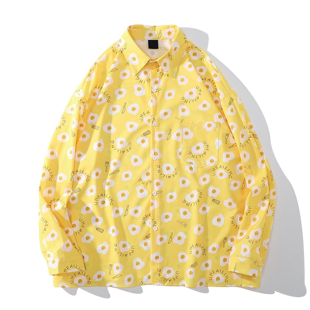 "Yellow Flowers" Unisex Men Women Streetwear Graphic Shirt Daulet Apparel