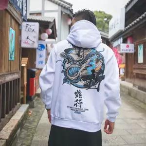 Fashion Harajuku Hoodie Sweatshirt Mens Casual Black Hip Hop Japan Print Hoodie Streetwear Clothing Top Coat Male Winter Hoodies Daulet Apparel