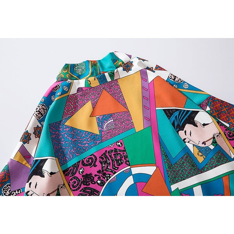 "Summertime" Unisex Men Women Streetwear Graphic Kimono Daulet Apparel