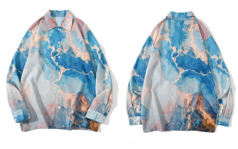 "Pink Clouds" Unisex Men Women Streetwear Graphic Shirt Daulet Apparel