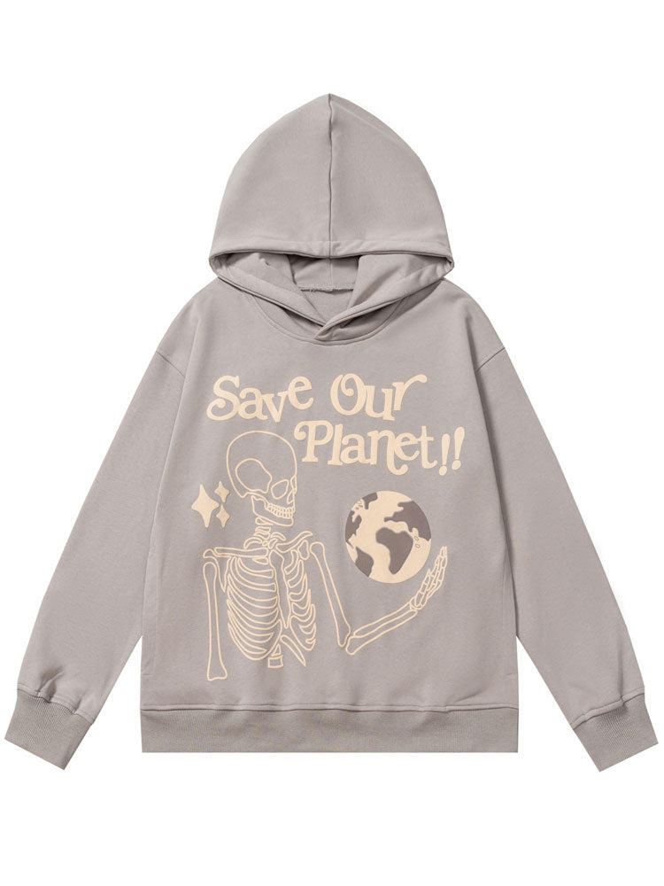 "Save Our Planet" Unisex Men Women Streetwear Graphic Hoodie Daulet Apparel