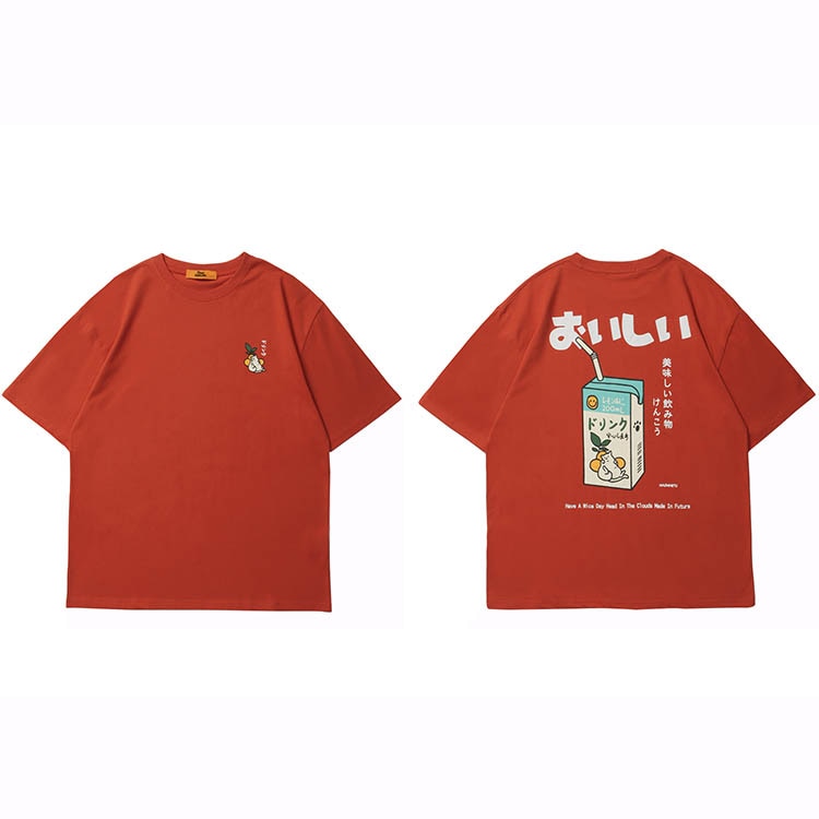 "Juice Box" Unisex Men Women Streetwear Graphic T-Shirt Daulet Apparel