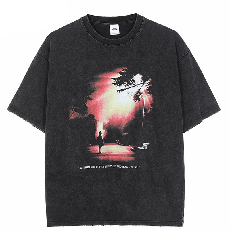 "Sunshine" Unisex Men Women Streetwear Graphic T-Shirt Daulet Apparel