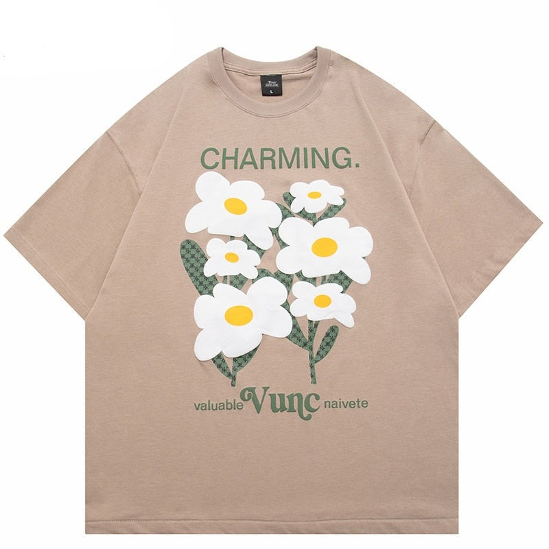 "Charming" Unisex Men Women Streetwear Graphic T-Shirt Daulet Apparel