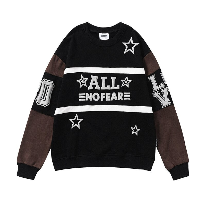 "No Fear" Unisex Men Women Streetwear Graphic Hoodie Daulet Apparel