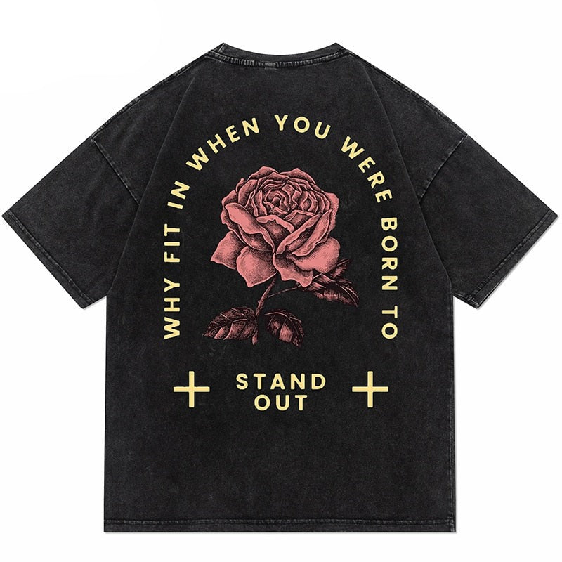 "Stand Out" Unisex Men Women Streetwear Graphic T-Shirt Daulet Apparel