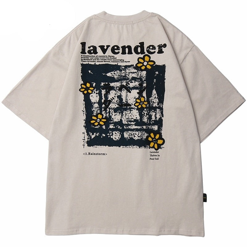 "Yellow Garden" Unisex Men Women Streetwear Graphic T-Shirt Daulet Apparel