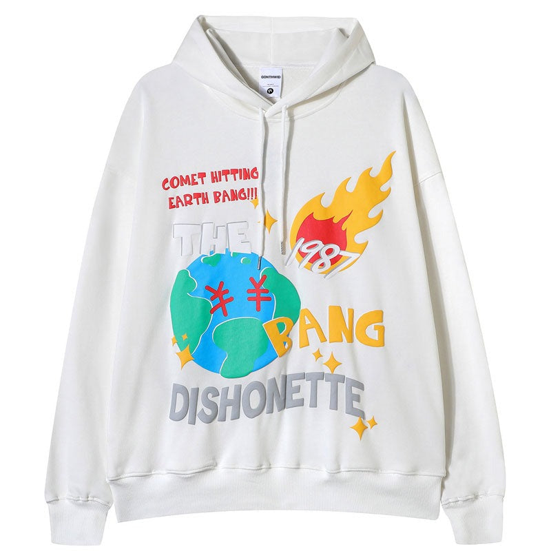 "Falling Fast" Unisex Men Women Streetwear Graphic Hoodie Daulet Apparel