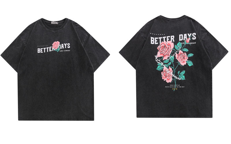"Better Days" Men Women Streetwear Unisex Graphic T-Shirt Daulet Apparel