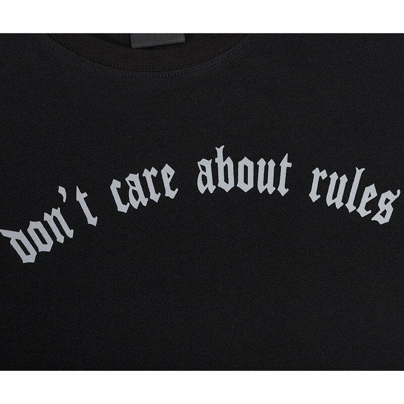 "Don't Care" Unisex Men Women Streetwear Graphic T-Shirt Daulet Apparel