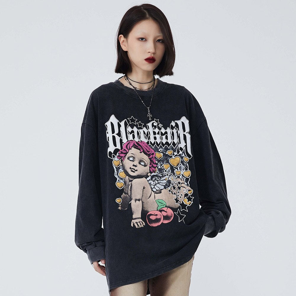 "Rain Fall" Unisex Men Women Streetwear Graphic Sweatshirt Daulet Apparel