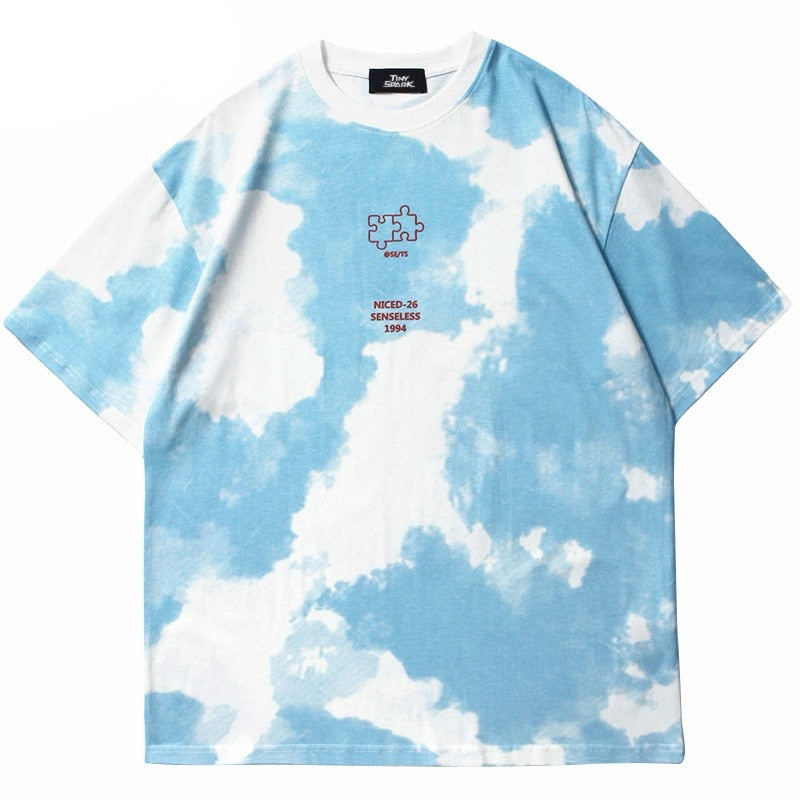"Cloudy Days" Unisex Men Women Streetwear Graphic T-Shirt Daulet Apparel