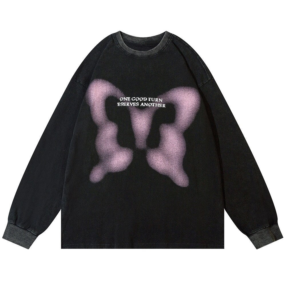 "Fade Away" Unisex Men Women Streetwear Graphic Sweatshirt Daulet Apparel