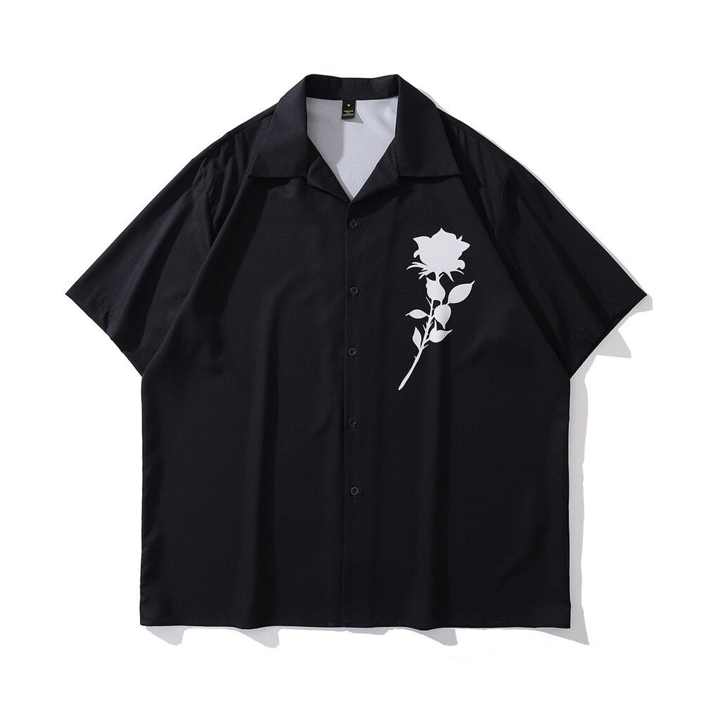 "Sliver Flower" Unisex Men Women Streetwear Graphic Shirt Daulet Apparel