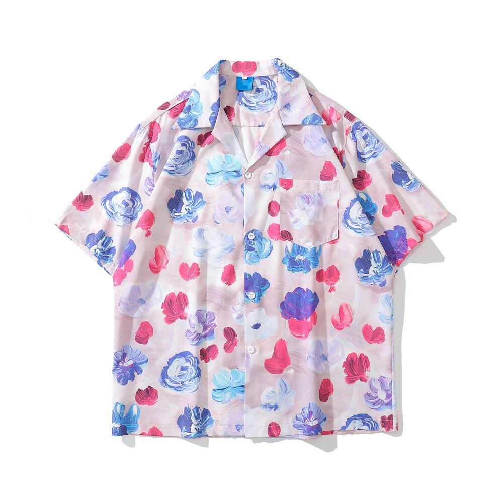 "Pink Rose" Unisex Men Women Streetwear Graphic Shirt Daulet Apparel