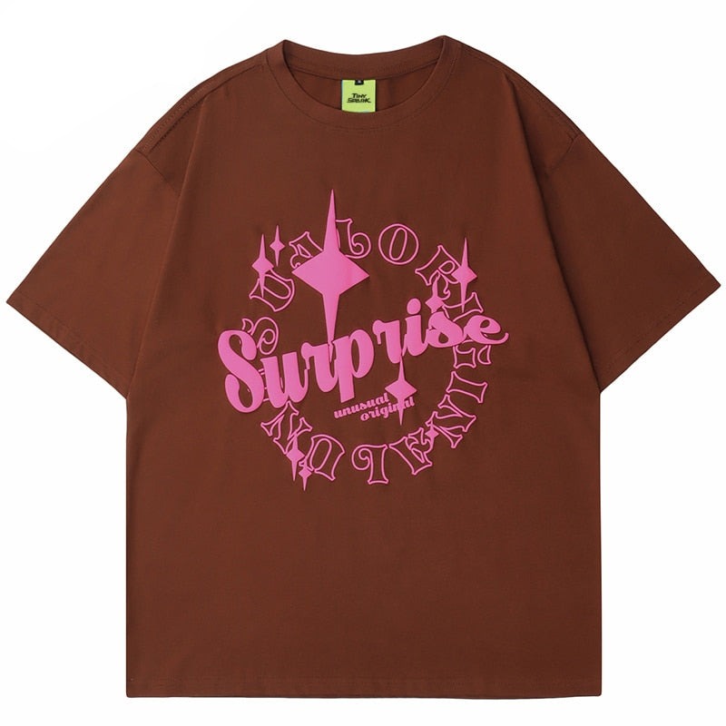 "Surprise" Unisex Men Women Streetwear Graphic T-Shirt Daulet Apparel