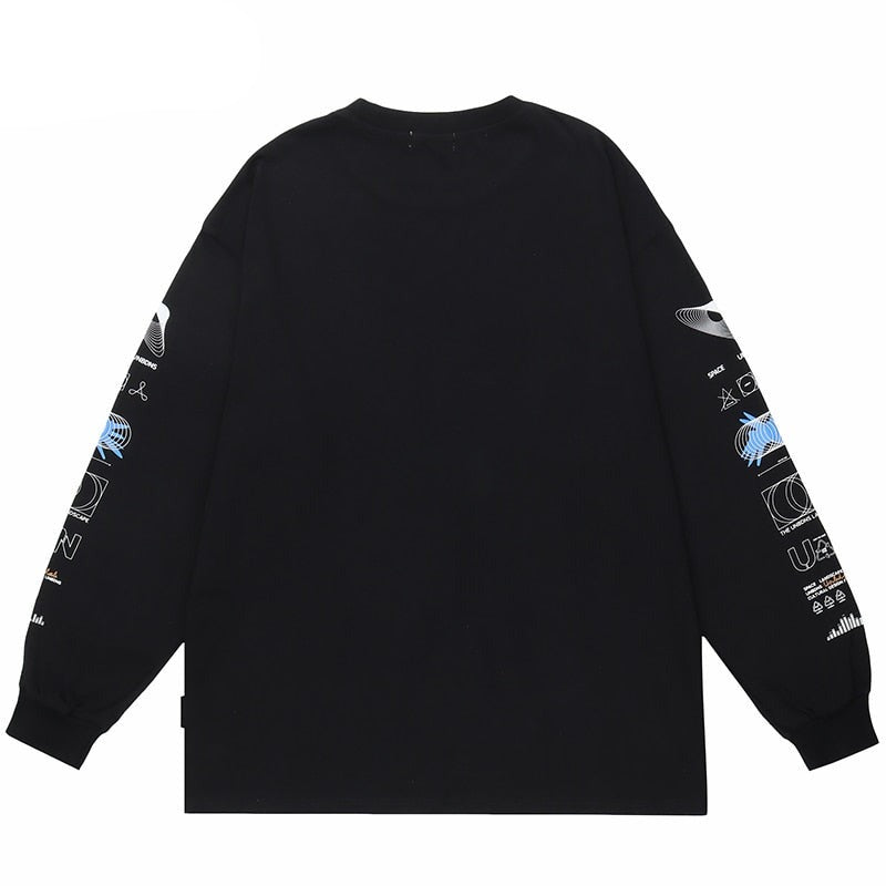 "Space Illusion" Unisex Men Women Streetwear Graphic Sweatshirt Daulet Apparel