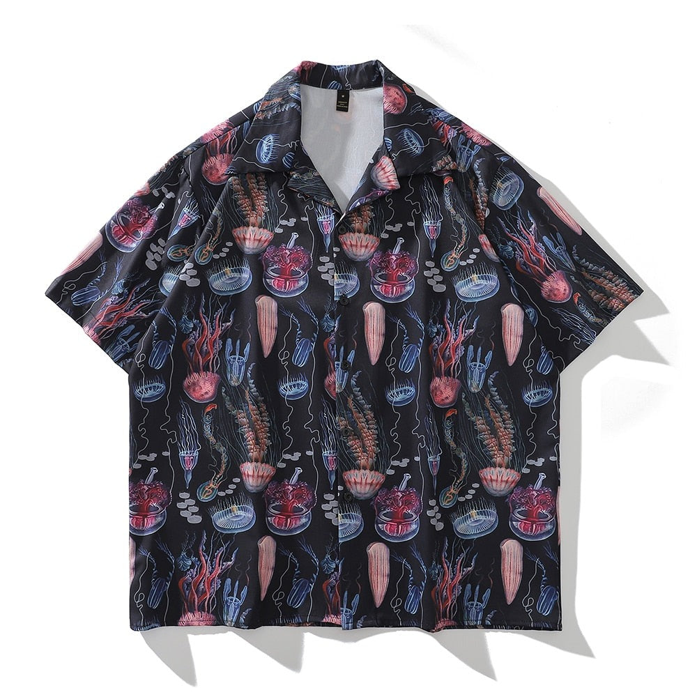 "Jellyfish" Unisex Men Women Streetwear Graphic Shirt Daulet Apparel