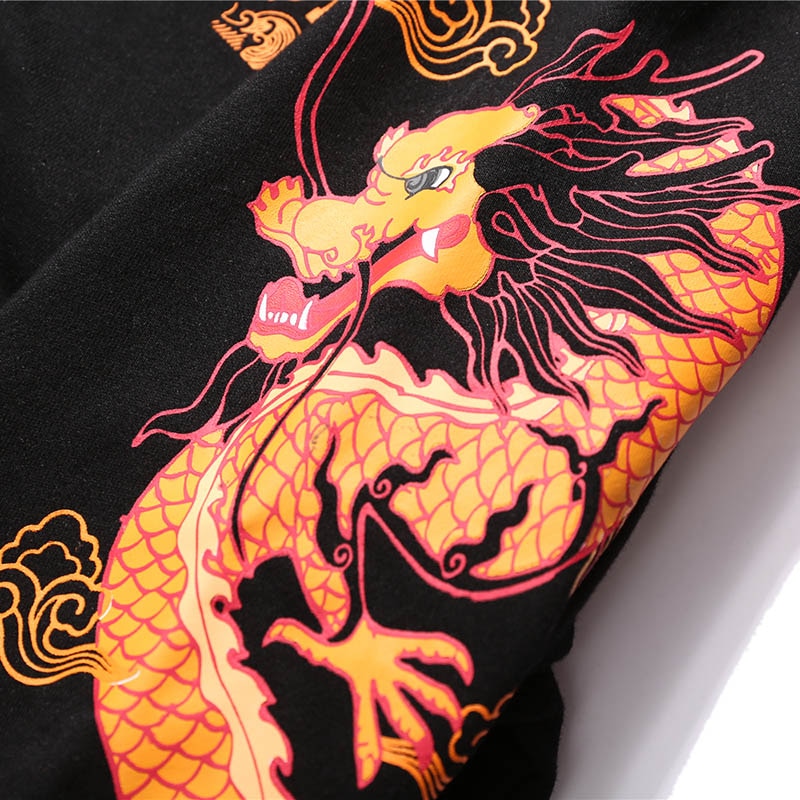 "Golden Dragon" Unisex Men Women Streetwear Graphic Hoodie Daulet Apparel