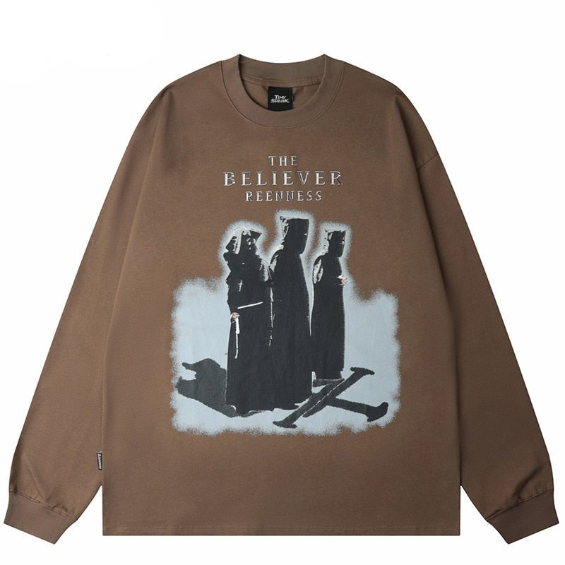 "Believe In Us" Unisex Men Women Streetwear Graphic Sweatshirt Daulet Apparel