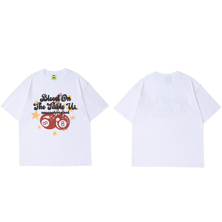 "Cherry Way" Unisex Men Women Streetwear Graphic T-Shirt Daulet Apparel