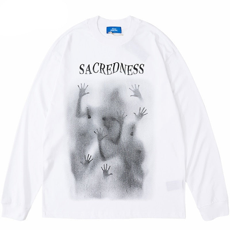 "Sacredness" Unisex Men Women Streetwear Graphic Sweatshirt Daulet Apparel