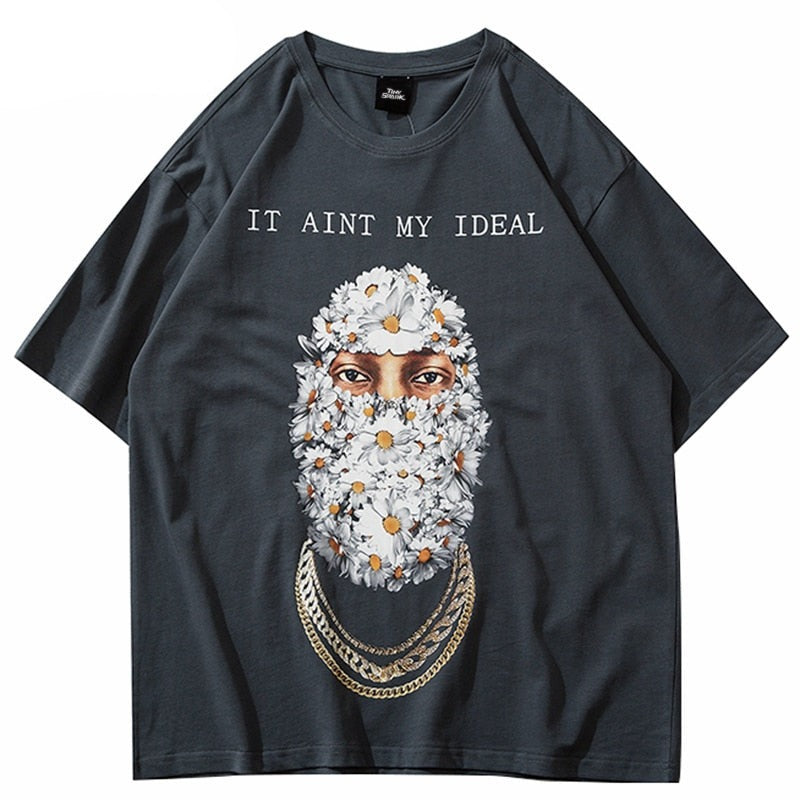 "Non Ideal" Unisex Men Women Streetwear Graphic T-Shirt Daulet Apparel