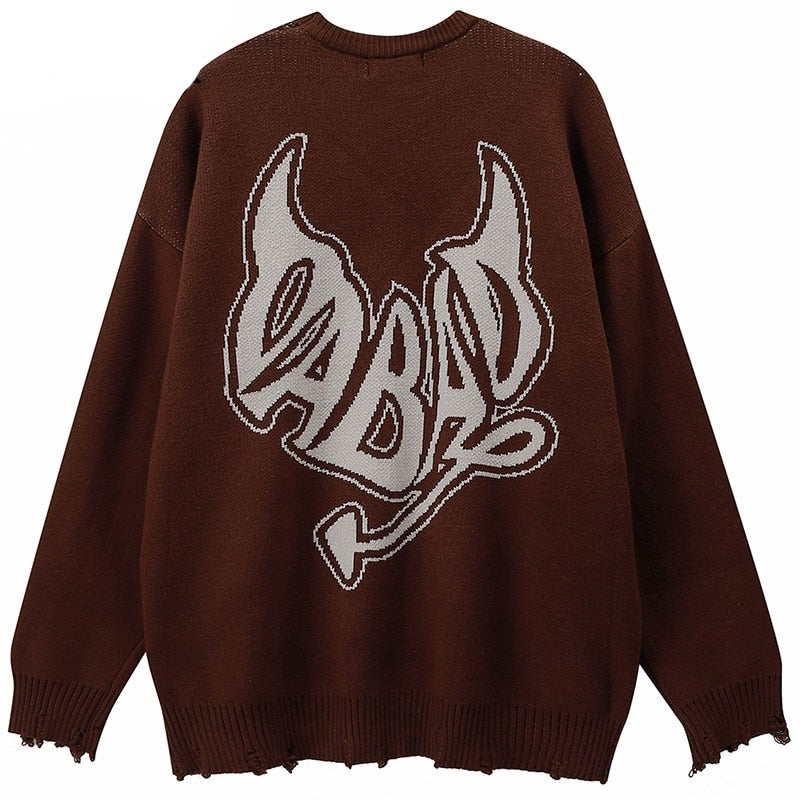 "The Devils Way" Unisex Men Women Streetwear Graphic Sweater Daulet Apparel