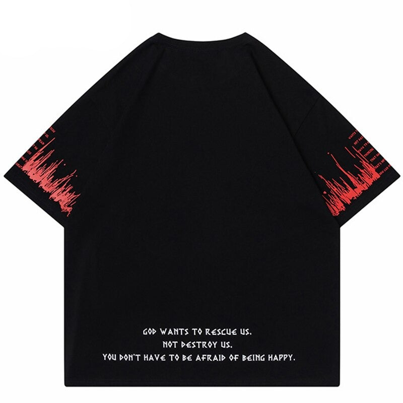 "Fire Flame" Unisex Men Women Streetwear Graphic T-Shirt Daulet Apparel