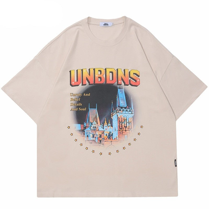 "Forbidden City" Unisex Men Women Streetwear Graphic T-Shirt Daulet Apparel