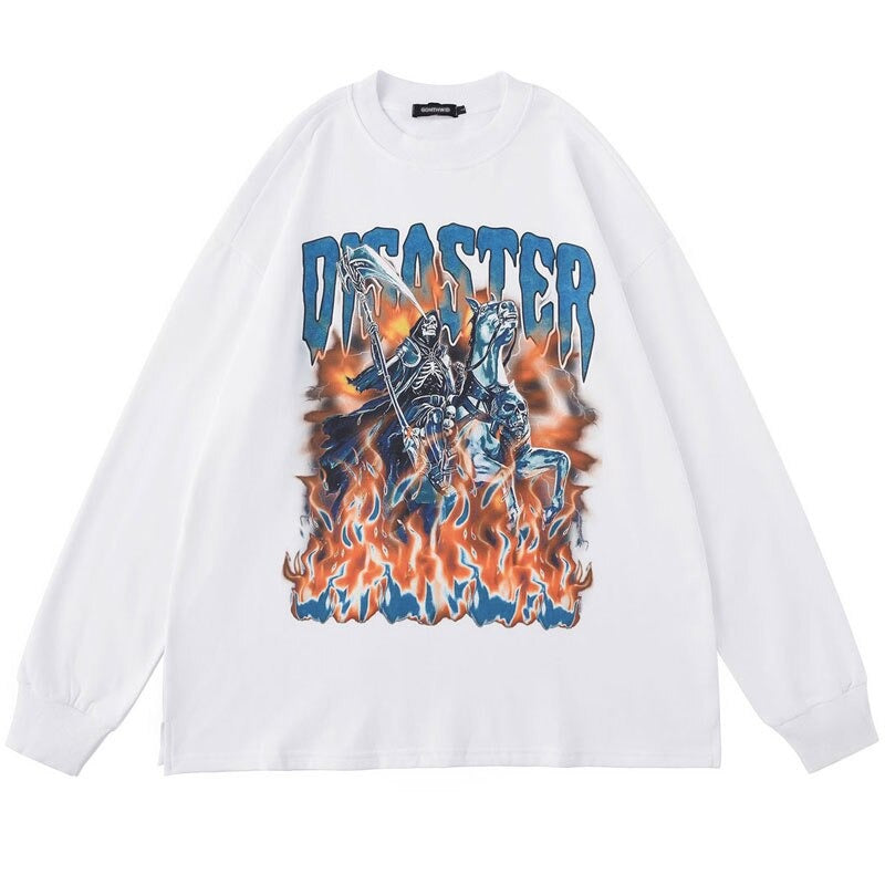 "Disaster" Unisex Men Women Streetwear Graphic Sweatshirt Daulet Apparel