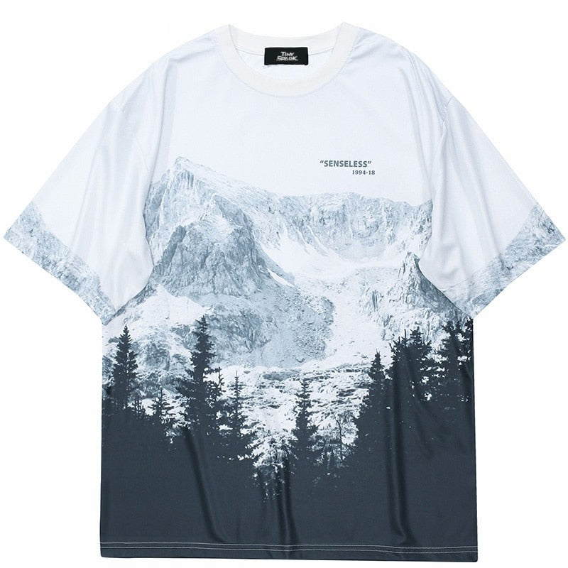 "Mountain Climb" Unisex Men Women Streetwear Graphic T-Shirt Daulet Apparel