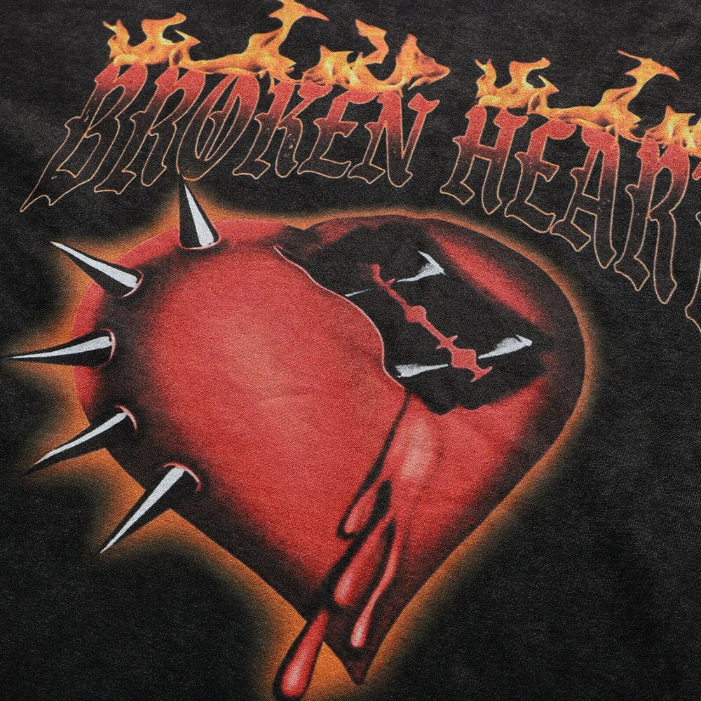 "Heart On Fire" Unisex Men Women Streetwear Graphic Sweatshirt Daulet Apparel