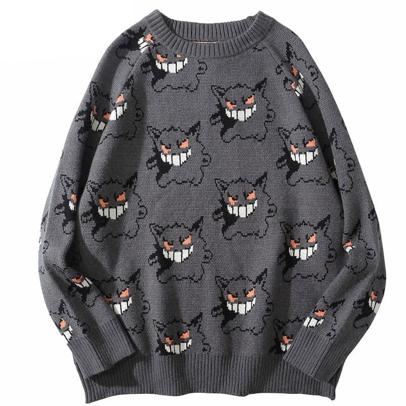 "Ghost Kid" Unisex Men Women Streetwear Graphic Sweater Daulet Apparel