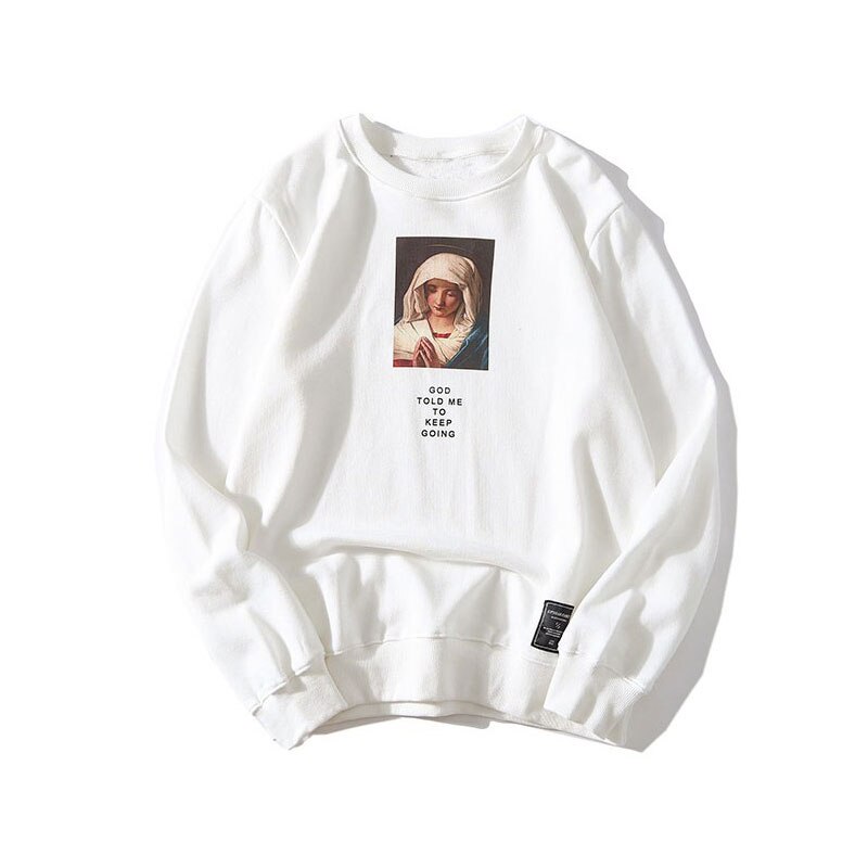 "Virgin Mary" Unisex Men Women Streetwear Graphic Sweatshirt Daulet Apparel