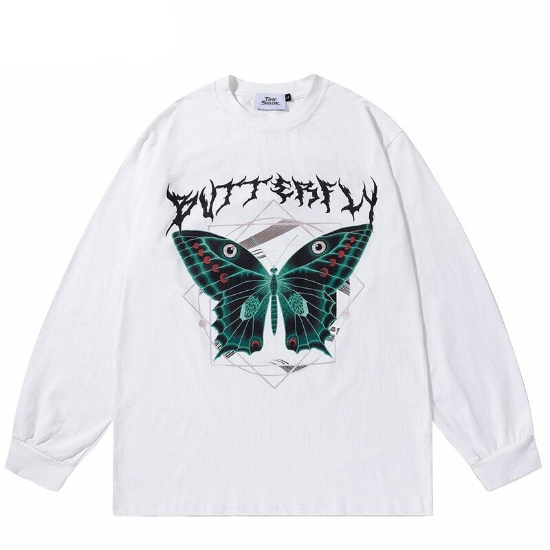 "Butterfly Eyes" Unisex Men Women Streetwear Graphic Sweatshirt Daulet Apparel