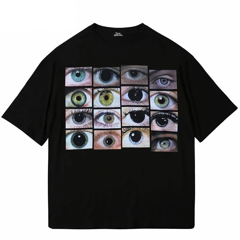 "Open Your Eyes" Unisex Men Women Streetwear Graphic T-Shirt Daulet Apparel