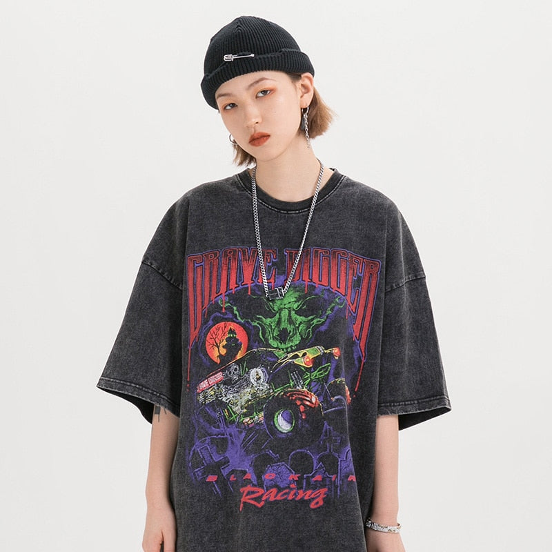 "Monster Truck" Unisex Men Women Streetwear Graphic T-Shirt Daulet Apparel