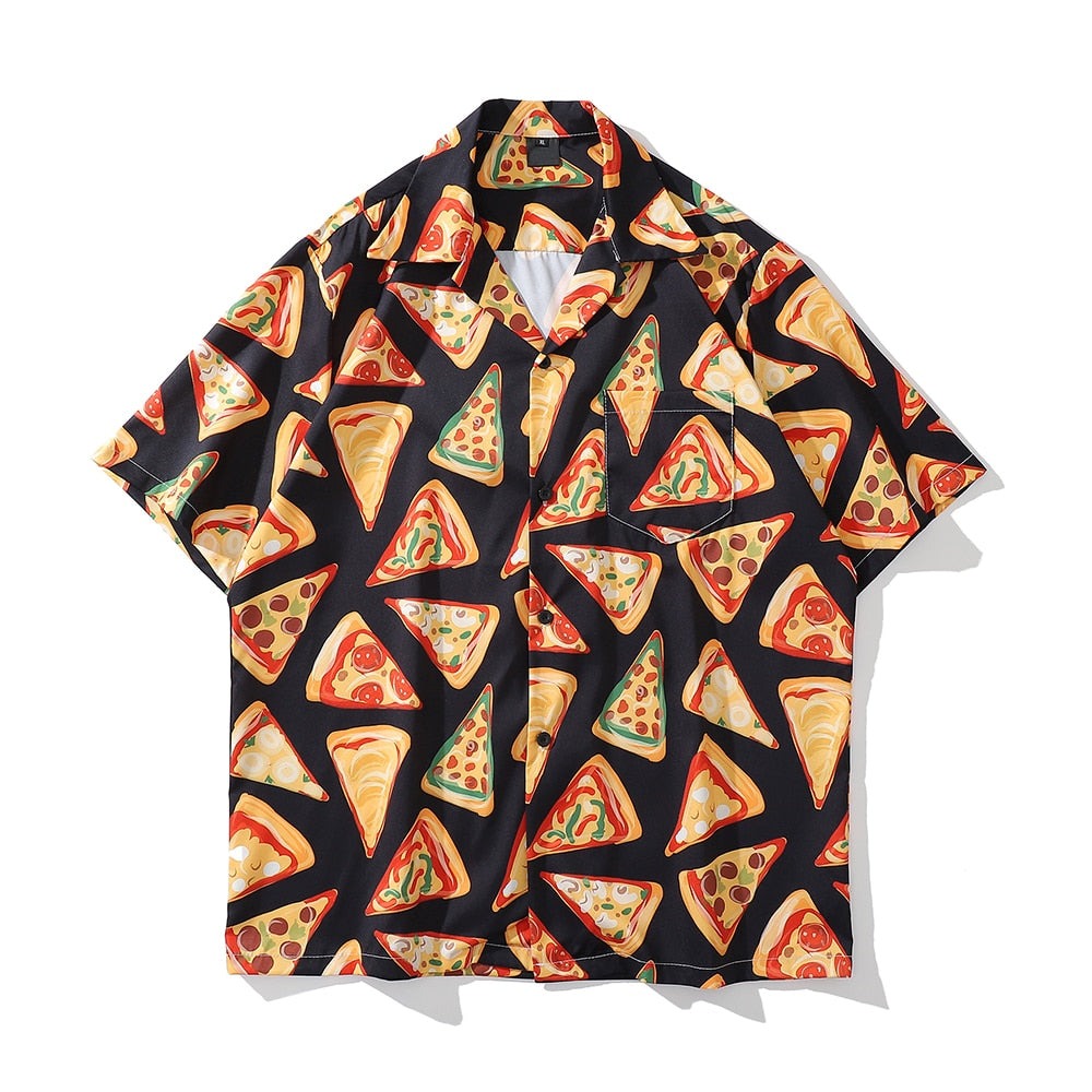 "Pizza Time" Unisex Men Women Streetwear Graphic Shirt Daulet Apparel
