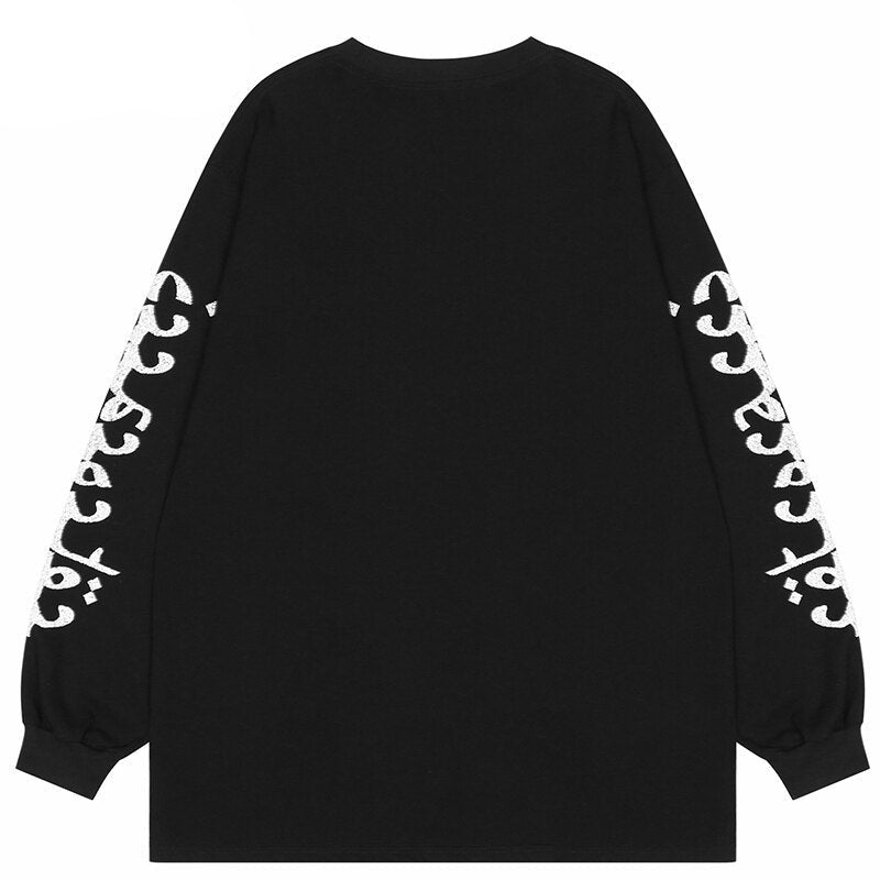 "Scary Hours" Unisex Men Women Streetwear Graphic Sweatshirt Daulet Apparel