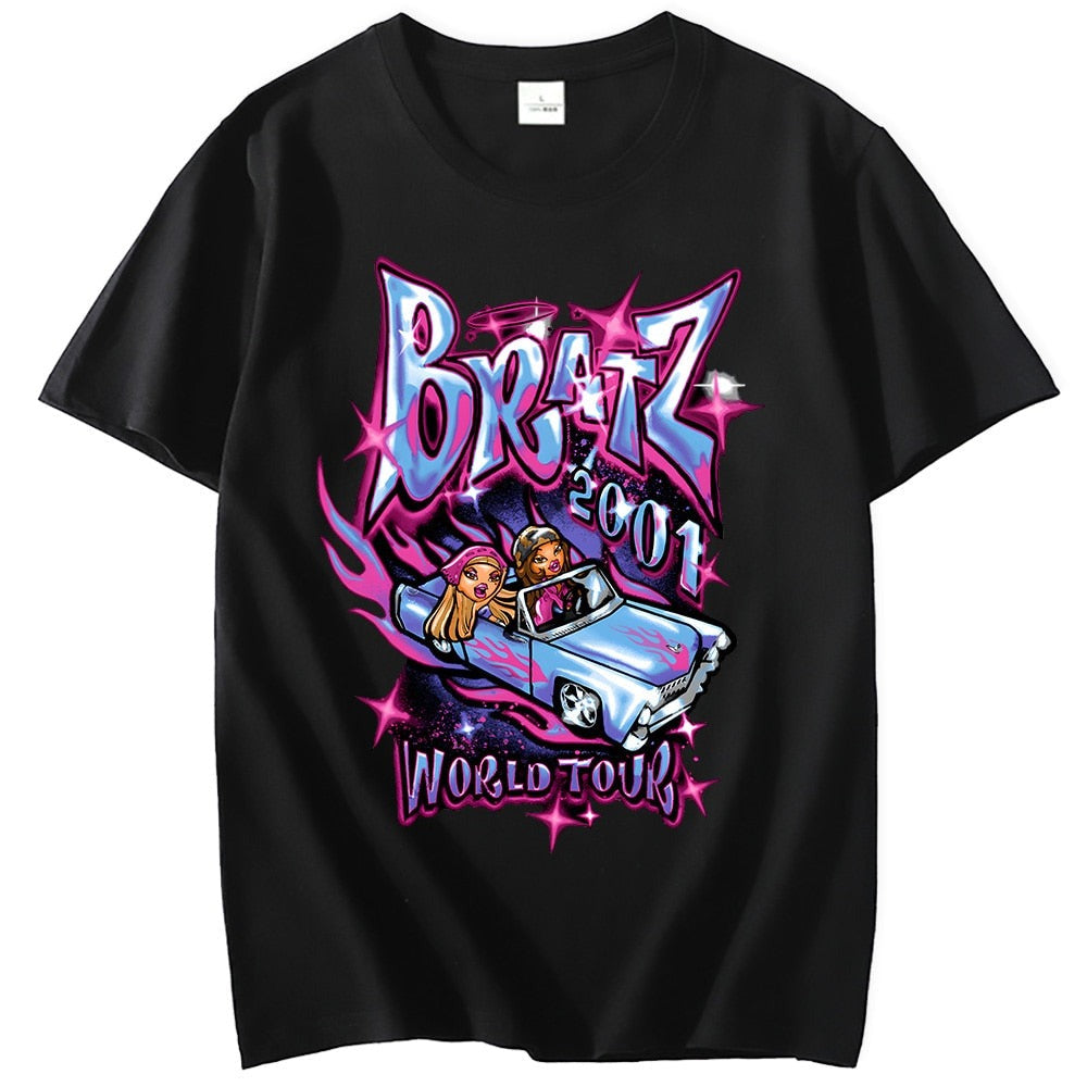 "Bratz For Real" Unisex Men Women Streetwear Graphic T-Shirt Daulet Apparel