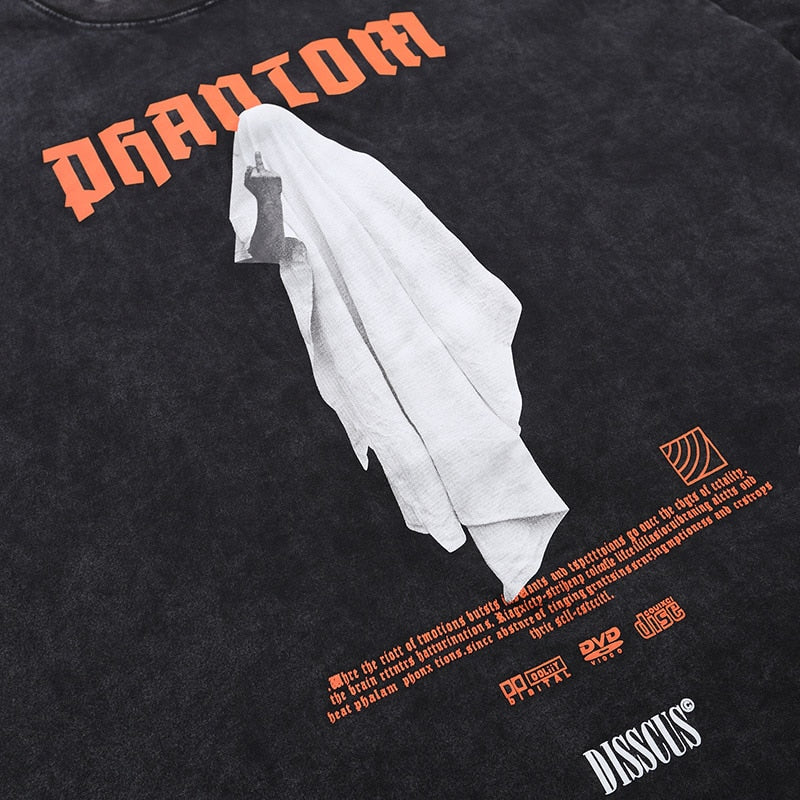 "Phantom" Unisex Men Women Streetwear Graphic T-Shirt Daulet Apparel