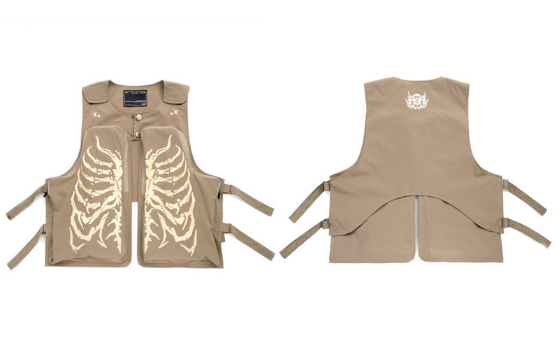 "Gothic Skeleton" Unisex Men Women Streetwear Vest Daulet Apparel