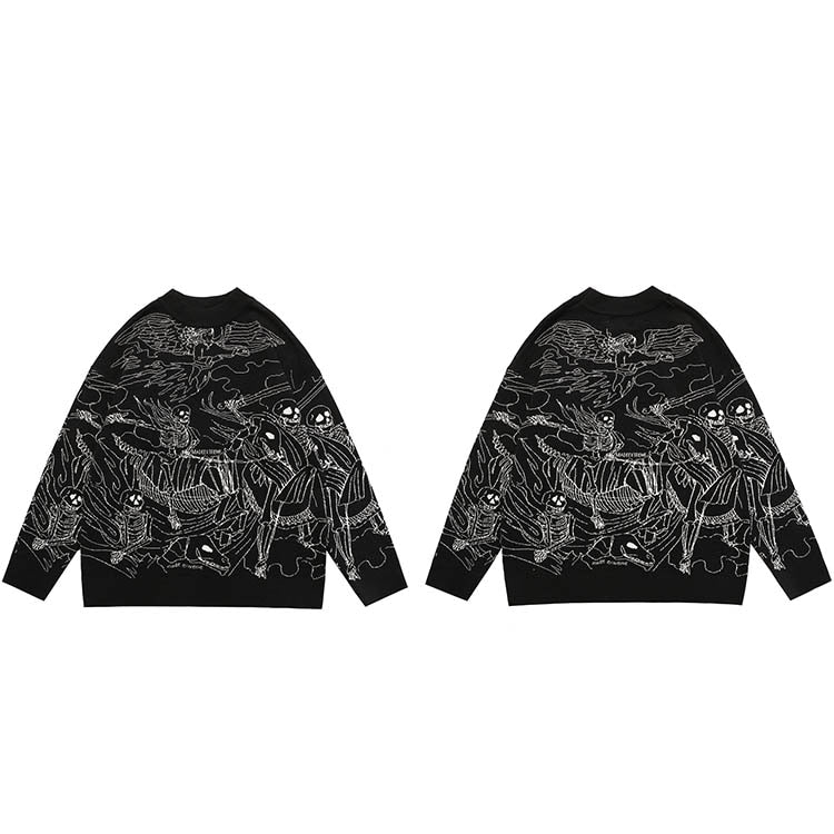 "Dead Army" Unisex Men Women Streetwear Graphic Sweater Daulet Apparel