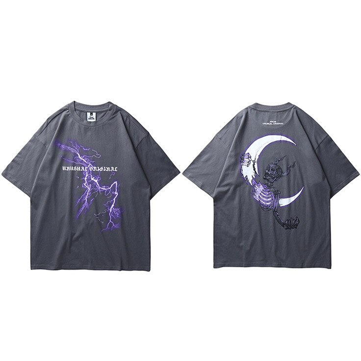 "Moon King" Unisex Men Women Streetwear Graphic T-Shirt Daulet Apparel
